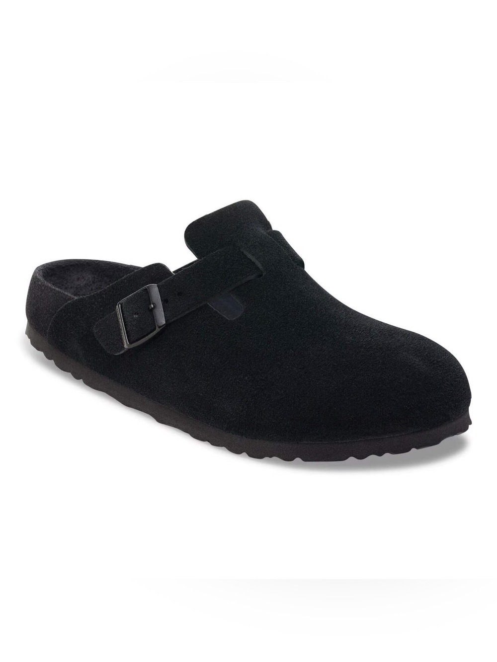 Birkenstock Boston Suede Leather Black Clogs Size 46